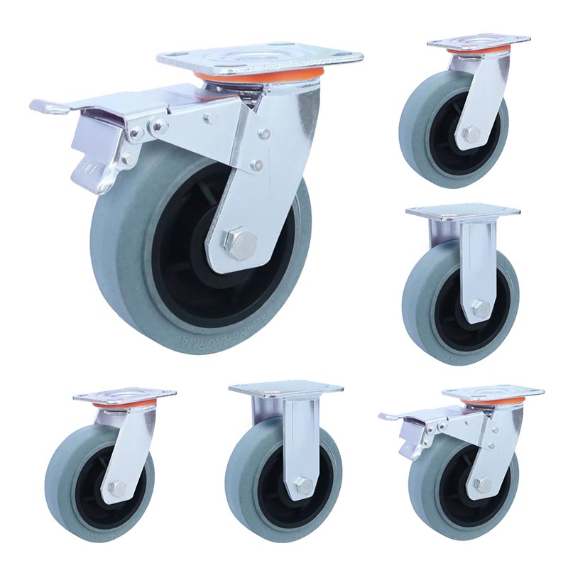 Zware TPR antistatische zwenkwielen 5 inch