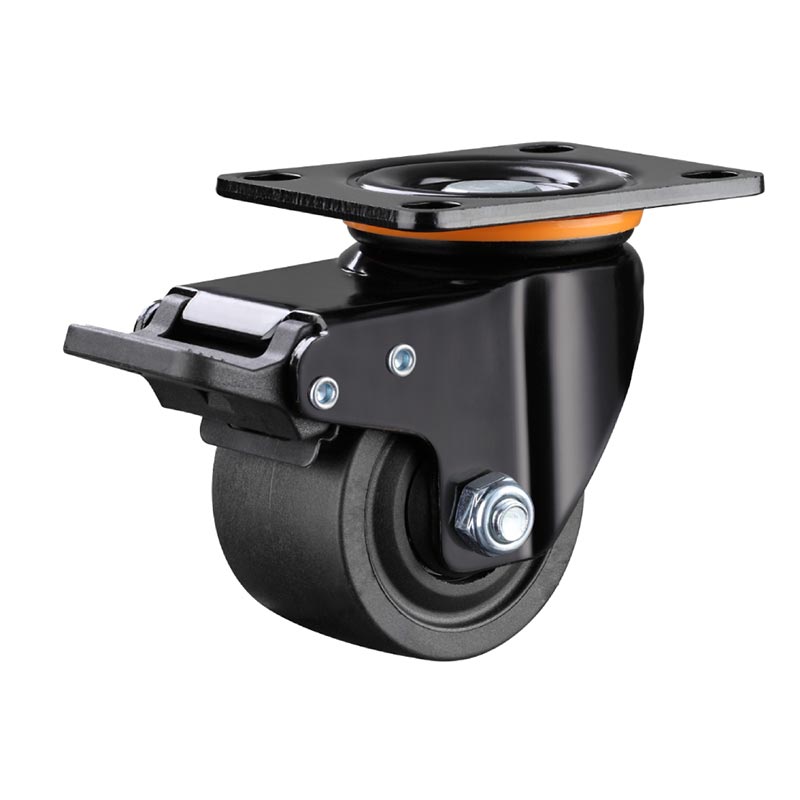 Low Profile Polyamide Casters Hole Spacing 76x56mm