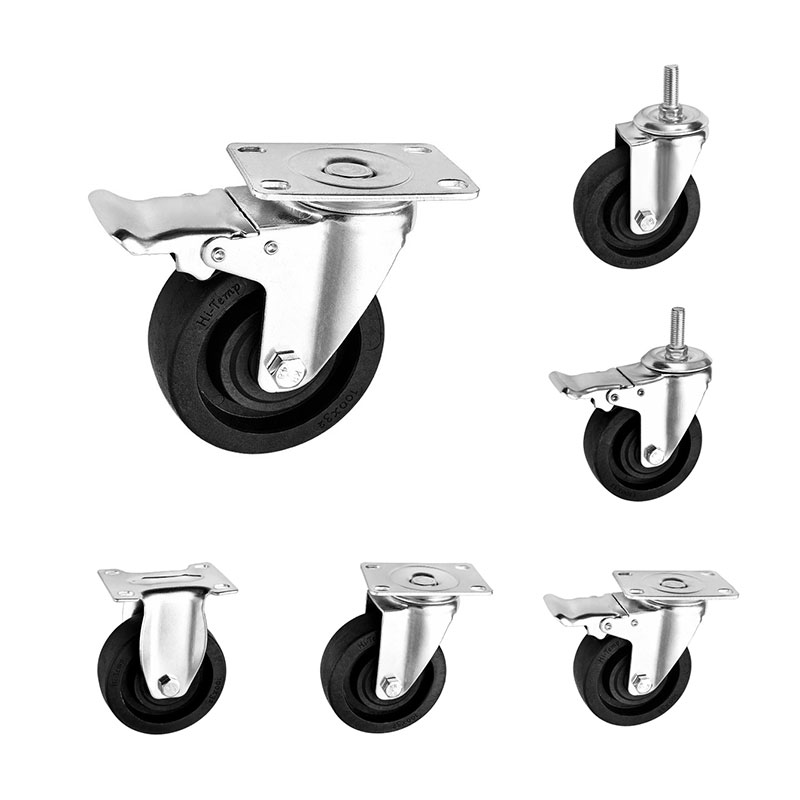 Medium Duty Casters hoge temperatuur zwart