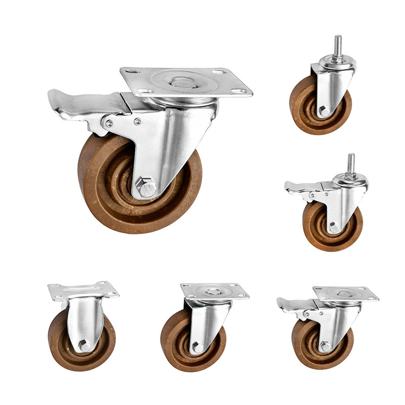 Medium Duty Casters Hoge temperatuur bruin