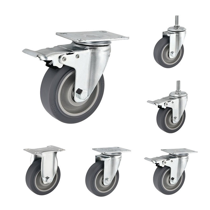 Medium Duty Casters tpr grijs