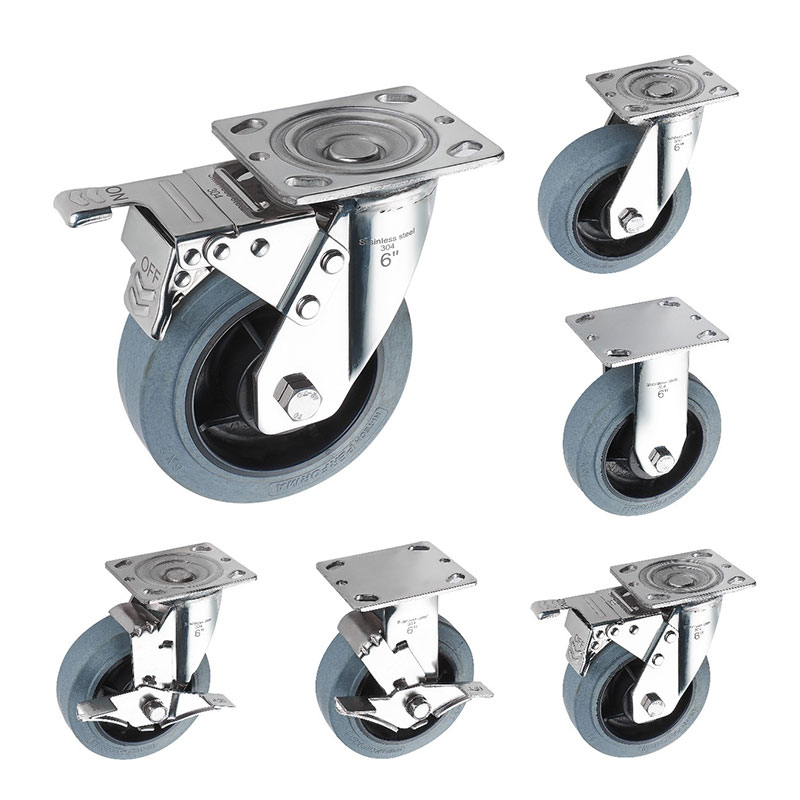 Sus304 zware casters tpr geleidend